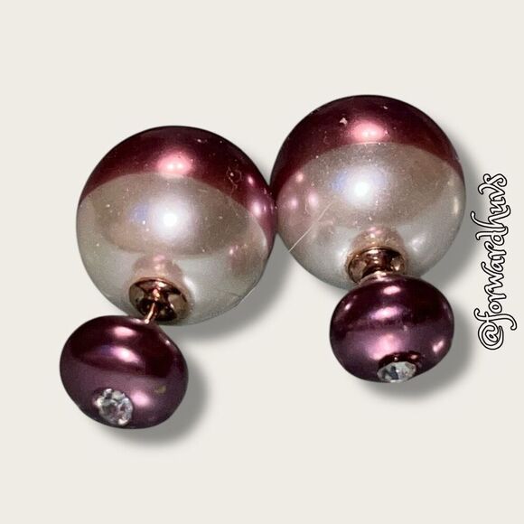 Bundle Sale 3 for $15 | Elegant Asymmetric Double Bead Earring Pair - Picture 7 of 10